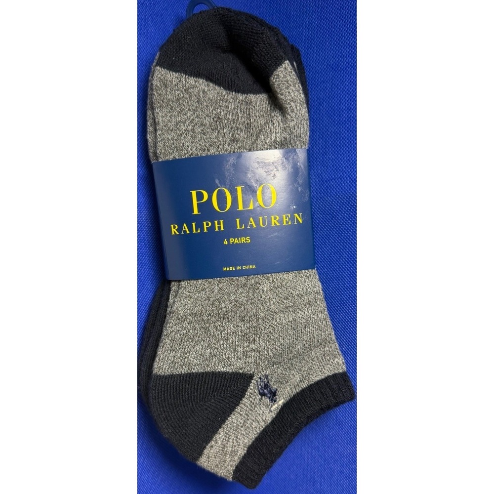 NWT Polo Ralph Lauren Men's Socks Athletic No Show Sneakers Casual 4Pack - Picture 5 of 6